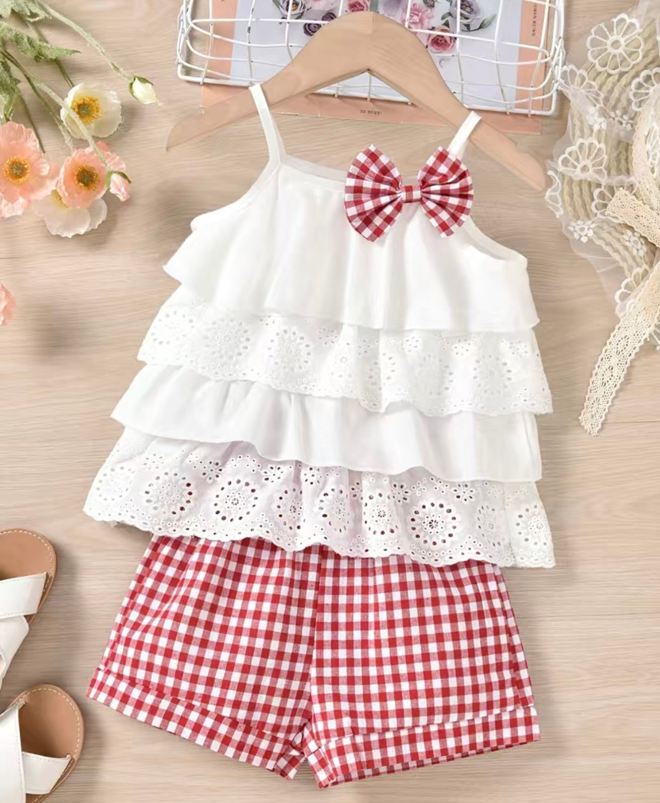 2 Piece Ruffle Cami & Shorts