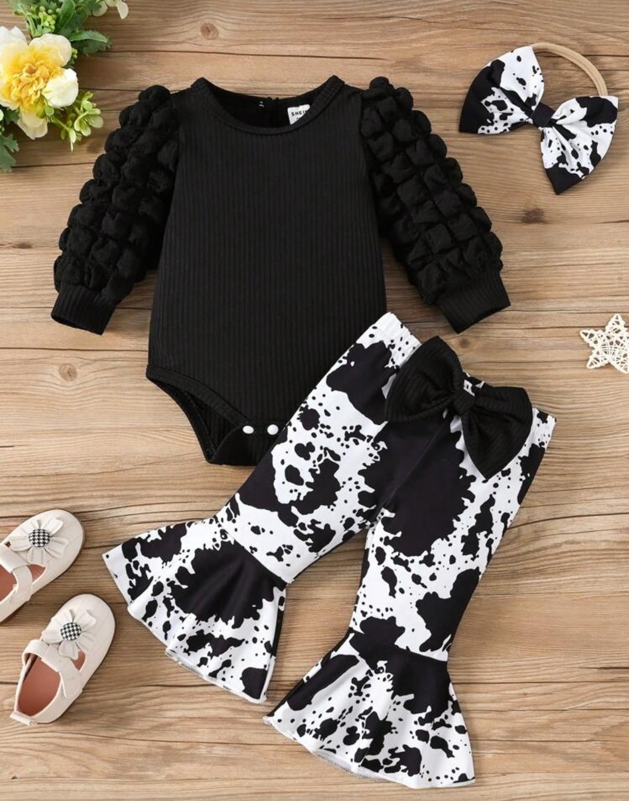 Bodysuit w/Flared Cow Pants