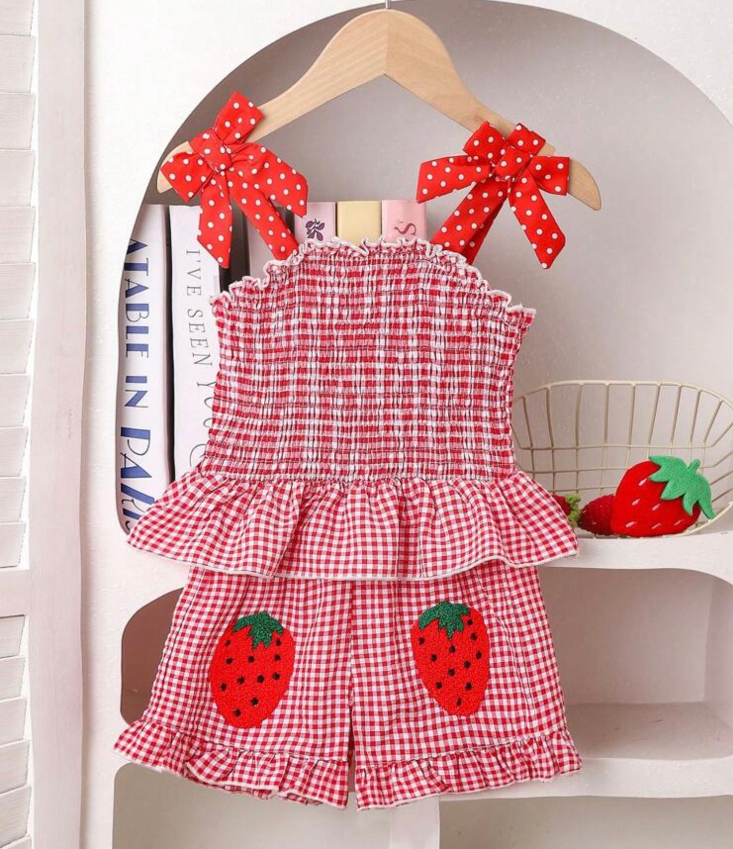 Strawberry Plaid 2 Piece