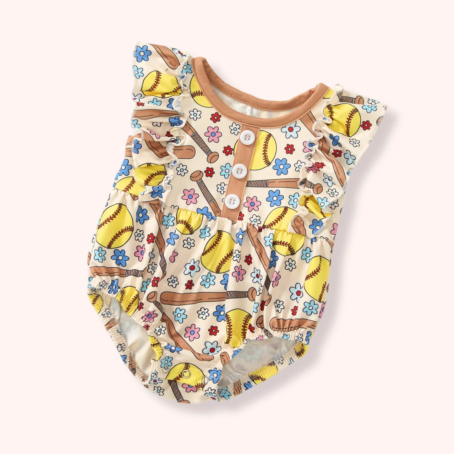 Softball Stitches Romper