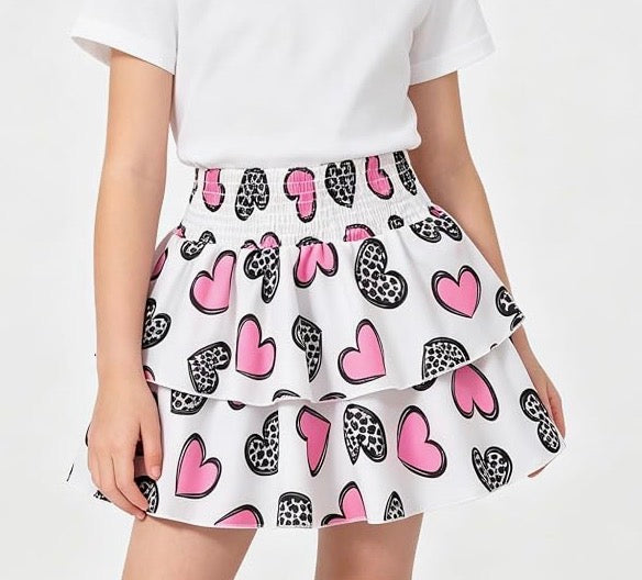 Ruffle Mini Skirt Heart