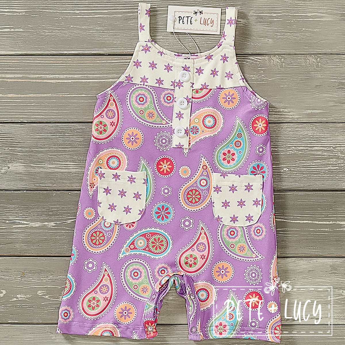 Purple Paisley Girl’s Infant Romper