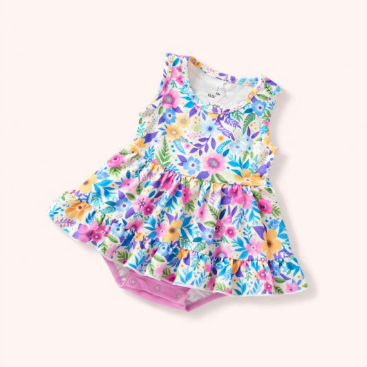 Sunlit Petals Romper