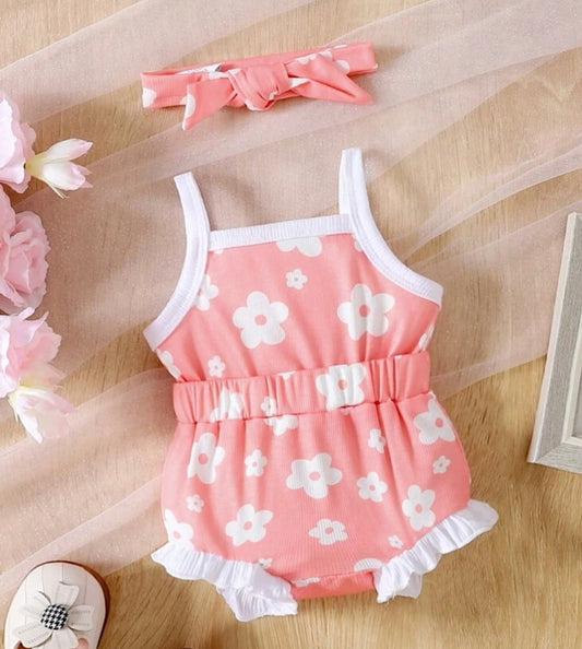 Cami Romper - Peach