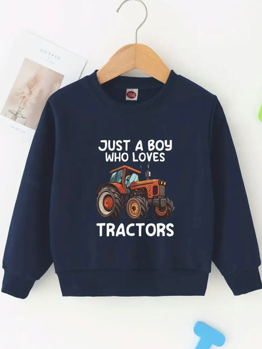 Tractor-Loving Boys' Sweatshirt