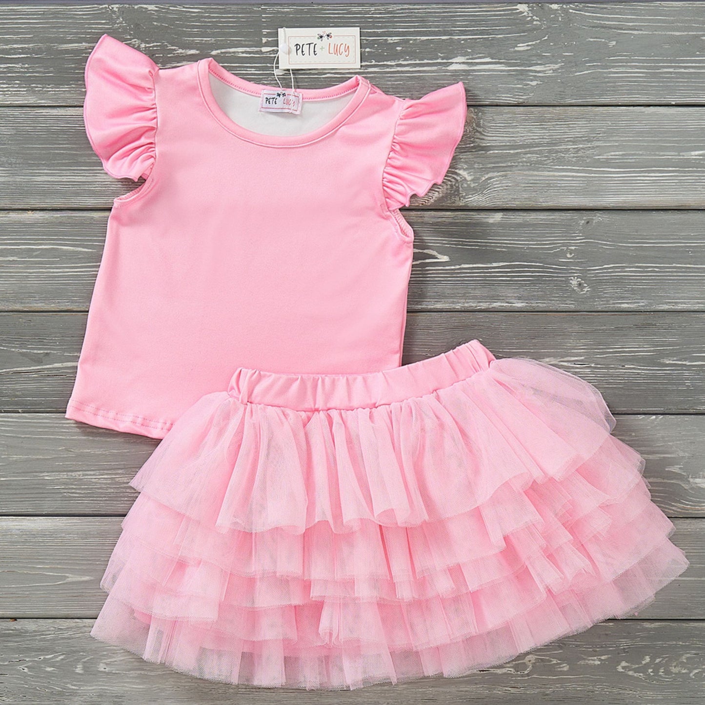 Pink Shirt & Tulle Skirt