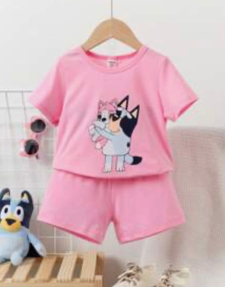 Cartoon Puppy T-shirt and Shorts