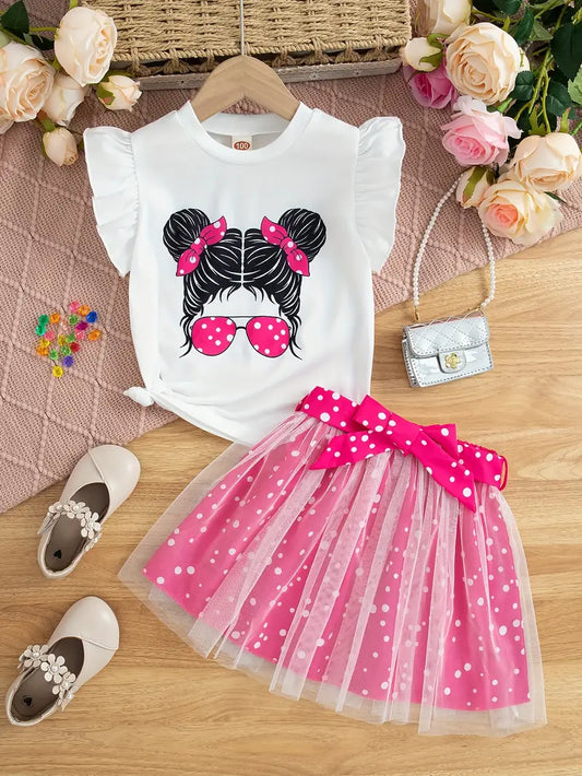 Girl T-Shirt with Tutu Skirt