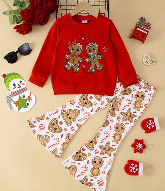 Gingerbread Sweat Shirt with Flared Pants.