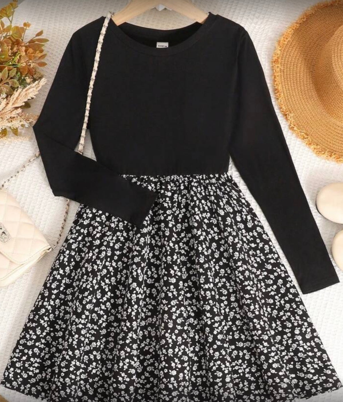 Black & White Floral Dress