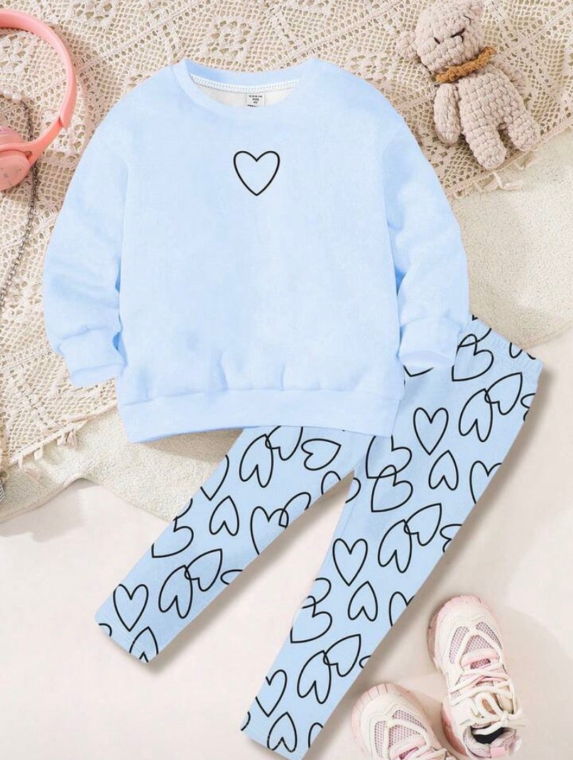 Heart Sweatshirt & Leggings