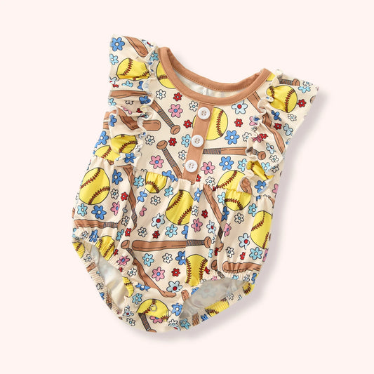 Softball Stitches Romper