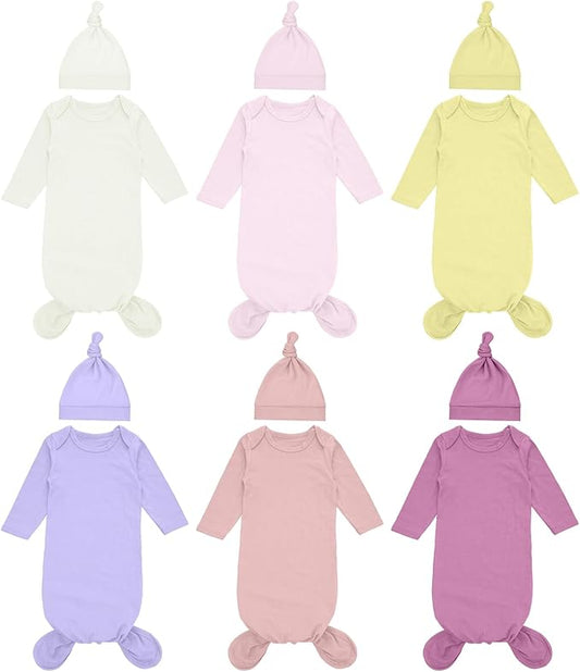 Knotted Baby Gowns 0-6 Months