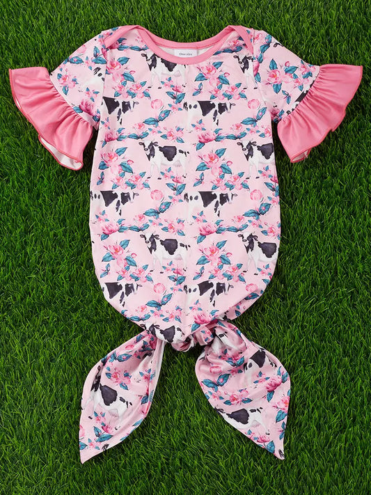Cow Baby Gown