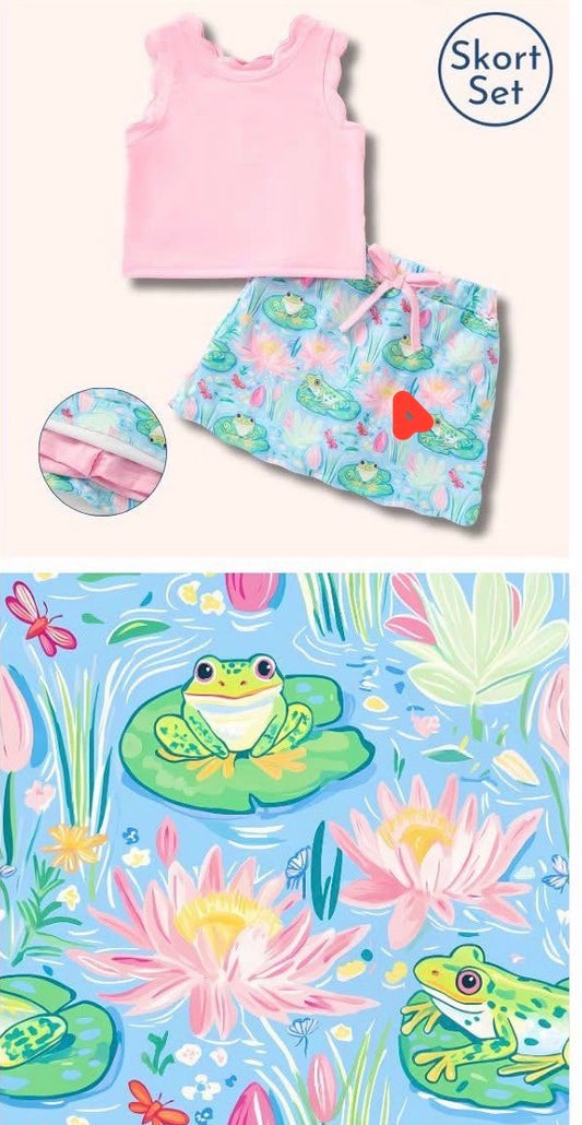 Preppy Pond 2 Piece Skort Set