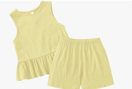 Sleeveless Tank Set Yellow