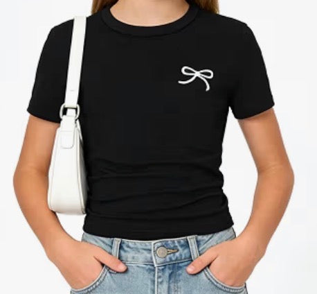 Summer Shirts Short Sleeve Ruched Black