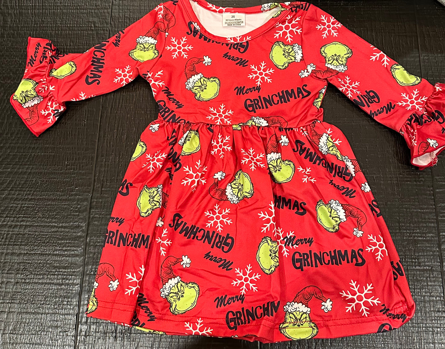 Christmas Red Grinch Twirl Dress