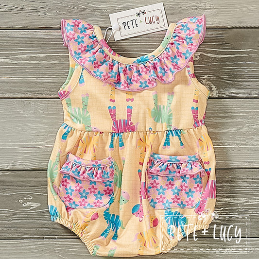 Zippin Zebra Girl’s Infant Romper