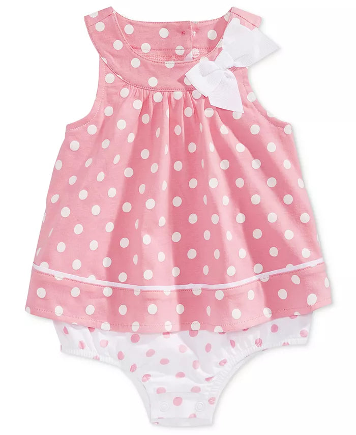 Pink Polka Dot Romper